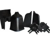 Accessori per alzatina rettangolare nera 6 pz