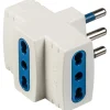 Adattatore multiplo spina 16 A 2P+T e 3 prese bivalenti colore bianco