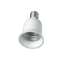 Adattatore per portalampada da E14 a E27 bianco