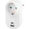 Adattatore per presa con 2 porte USB Bianco