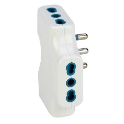 Adattatore Spaziozero spina 16A 2P+T e 3 prese 10/16A 2P+T bianco