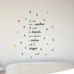 Adesivi murali Ballare Sotto la Pioggia 31x31 cm 2 fogli