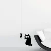 Adesivi murali Cat & Fish 15x31 cm 2 fogli