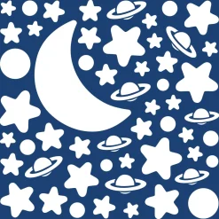 Adesivo decorativo per parete Stelle fosforescenti 2 fogli 31x31 cm