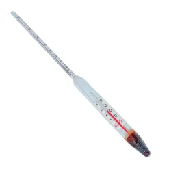 Alcolometro per grappa con termometro L 12,6 cm