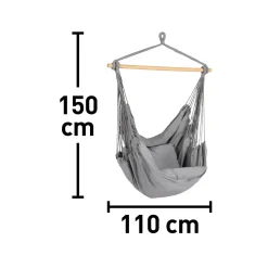 Amaca in cotone grigio 150x110 cm