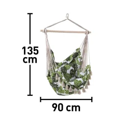 Amaca Lytton deco foglie 90x135 cm