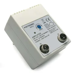 Amplificatore TV Metronic uhf/vhf da interno 5G guadagno regolabile 20 dB