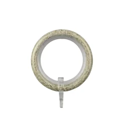 Anello in ferro per bastone tenda avorio e oro 27 mm 8 pz