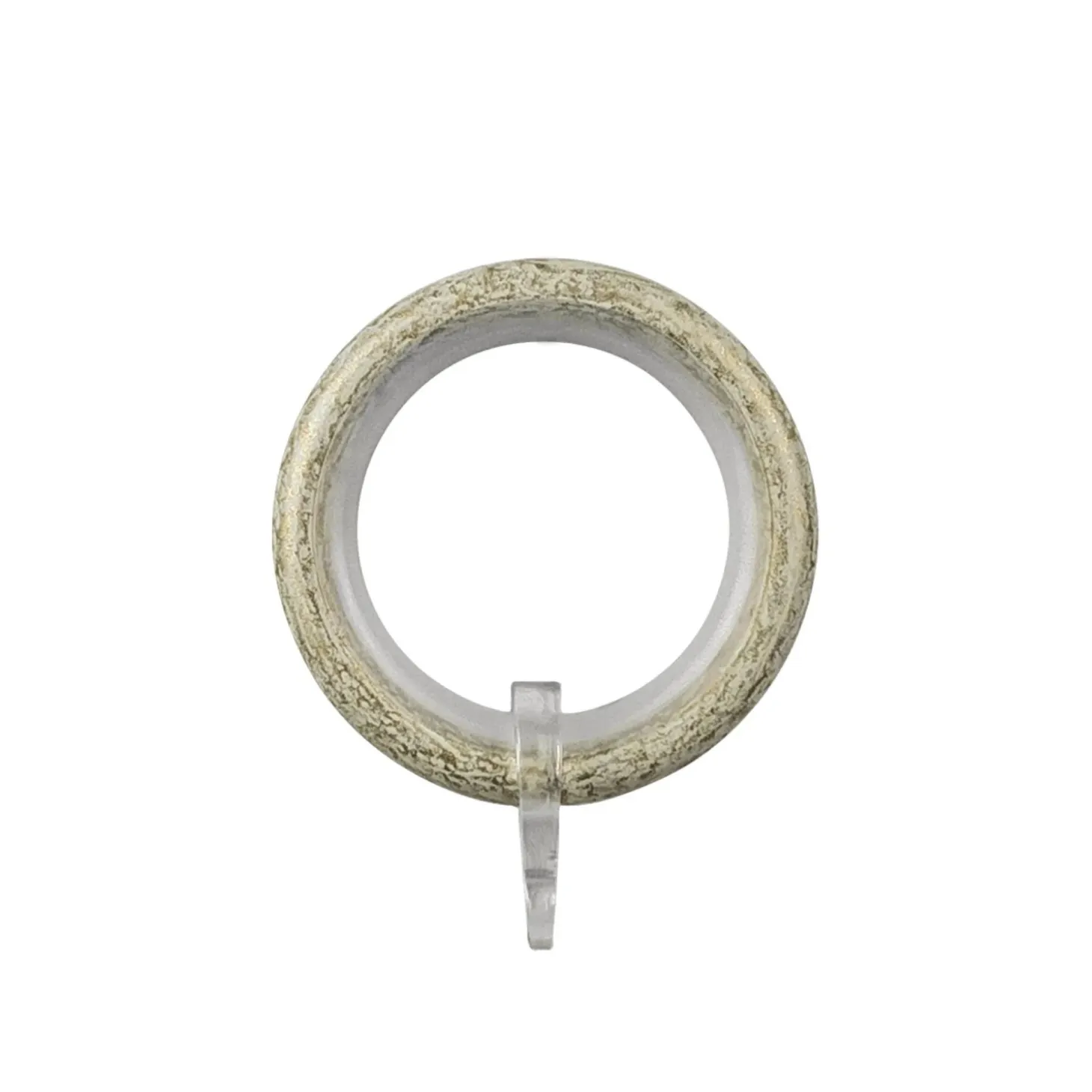 Anello in ferro per bastone tenda avorio e oro 27 mm 8 pz