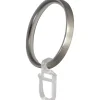 Anello piatto con gancio per bastone tenda acciaio Ø 3,4 cm 10 pz