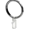 Anello piatto con gancio per bastone tenda cromo Ø 4 cm 10 pz