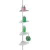 Angoliera telescopica per doccia Wenko Easy 4 ripiani bianca 78 - 265 cm