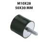 Antivibrante piede maschio M10x28 mm e misura 50x30 mm