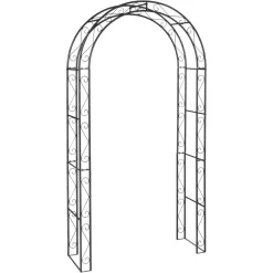 Arco per rosai brunito H 230 cm nero e oro