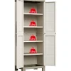 Armadio da esterno alto KIS Excellence in resina 4 ripiani P 15 kg 45x65x182 cm