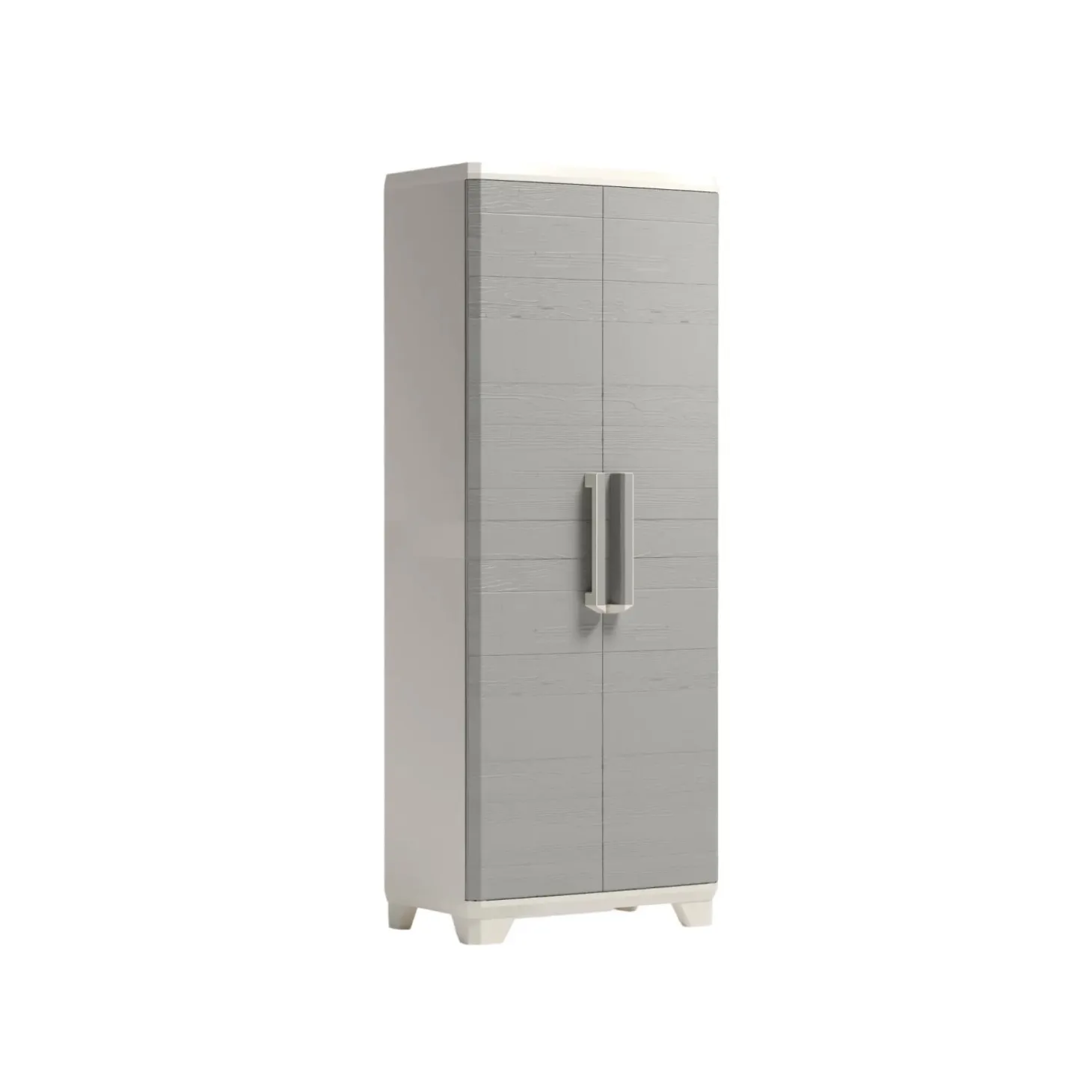 Armadio da esterno alto Linear Wood in plastica 3 ripiani P 15 kg 173x68x39 cm