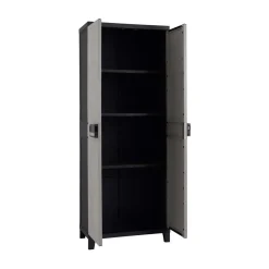 Armadio da esterno alto 3 ripiani in plastica 66x40xH172 cm