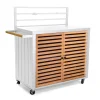 Armadio da esterno basso Idaho in alluminio bianco 114x57,5x120 cm