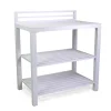 Armadio da esterno basso in alluminio bianco 90x56x100 cm