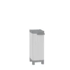 Armadio da esterno basso in plastico 1 anta 2 ripiani P 15 kg 97x35x44 cm