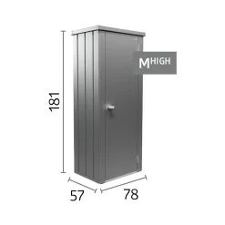 Armadio da esterno Biohort Julia taglia M High argento metallizzato