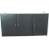 Armadio porta attrezzi 3 ante 120x20x60 cm nero