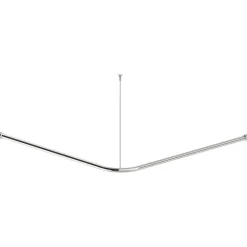 Asta tenda doccia Idrostile con kit montaggio 50x150x800 mm acciaio lucido