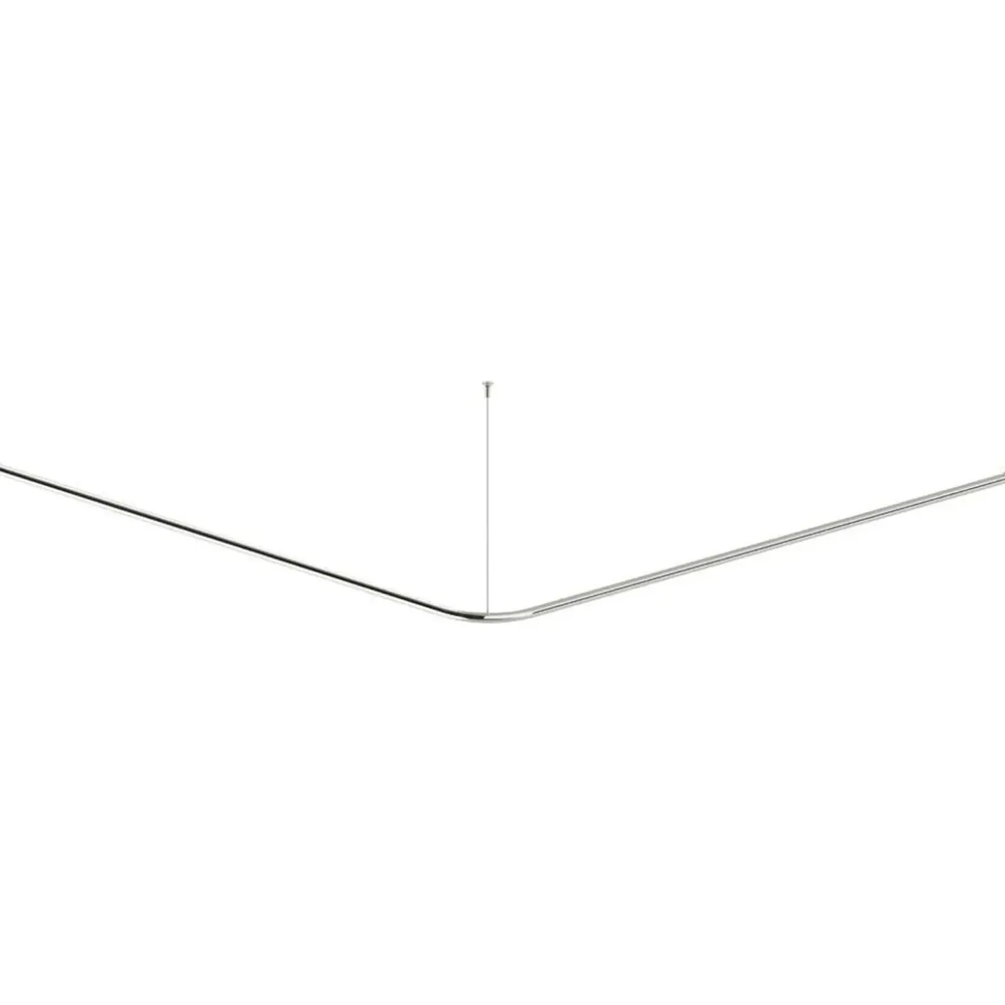 Asta tenda doccia Idrostile con kit montaggio 50x150x1300 mm acciaio lucido