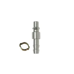 Attacco rapido per aria compressa a resca Ø 6x11 mm con fascetta