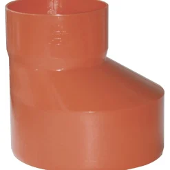 Aumento conico eccentrico in PVC arancione Ø 80 - 100 mm