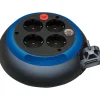Avvolgicavo a 4 prese brennenstuhl® H05VV-F 3G1,5 3m nero/blu