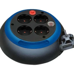 Avvolgicavo a 4 prese brennenstuhl® H05VV-F 3G1,5 3m nero/blu