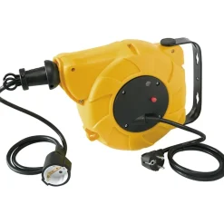 Avvolgicavo elettrico automatico con staffa di fissaggio a muro per garage