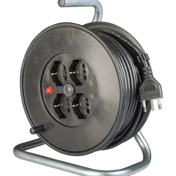 Avvolgicavo mini 4 prese pluristandard 15 m