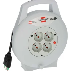 Avvolgicavo 4 prese Vario Line brennenstuhl® H05VV-F 3G1,5 IT grigio 10 m