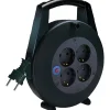 Avvolgicavo 4 prese Vario Line brennenstuhl® L H05VV-F 3G1,5 nero 5m