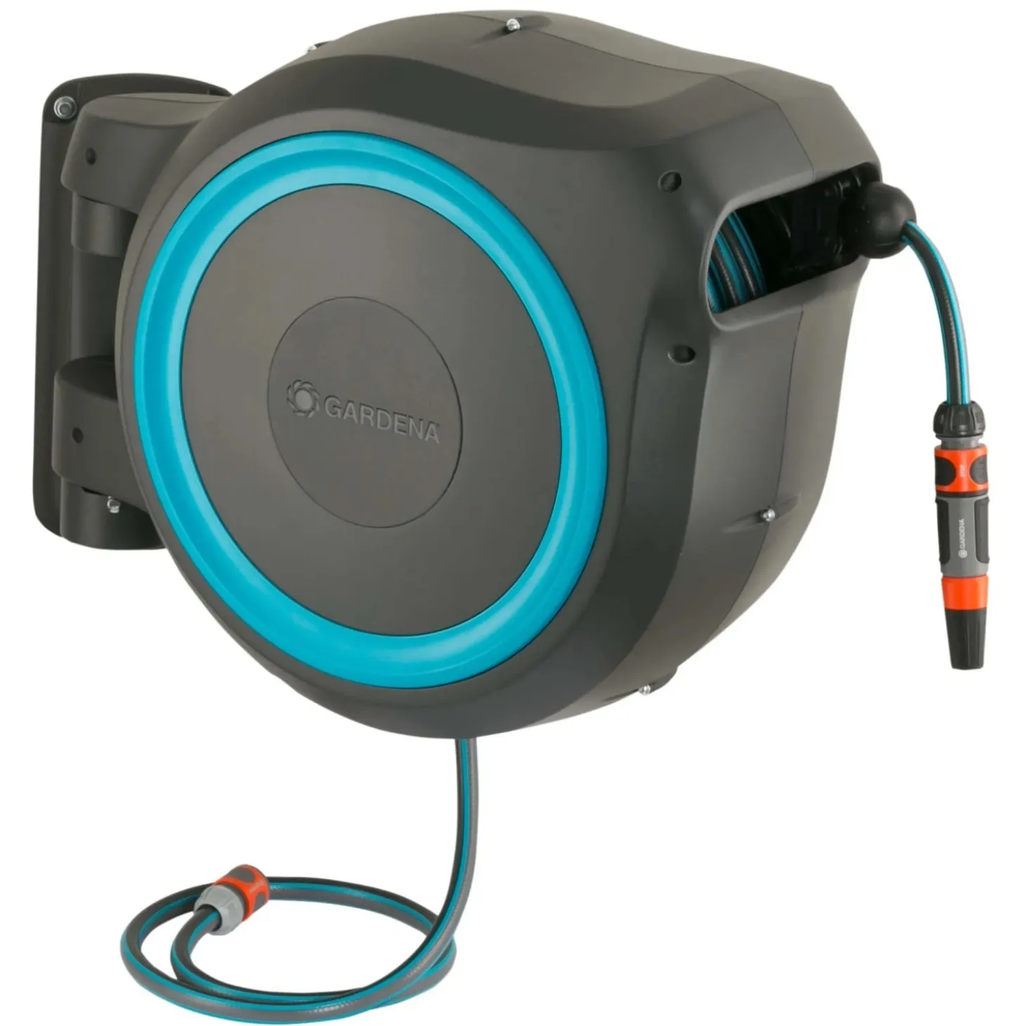 Avvolgitubo da parete automatico Rollup M/L Gardena tubo da 25 m Ø 13 mm