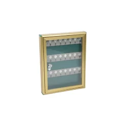 Bacheca portachiavi in alluminio 24 ganci 370x390x40 mm bronzo