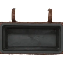 Balconiera in wicker marrone chiaro da 22X28X40 cm