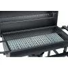 Barbecue a carbonella con tavolo pieghevole nero 70,5x35 cm
