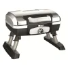 Barbecue a gas 1 bruciatore nero e argento con coperchio