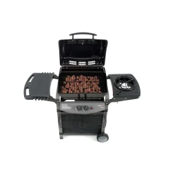 Barbecue a gas Piùsaporillo 2 bruciatori con ripiano laterale antracite