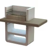 Barbecue in muratura Agadir griglia 67 cm 125x64x110 cm grigio cemento