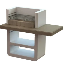 Barbecue in muratura Agadir griglia 67 cm 125x64x110 cm grigio cemento