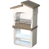 Barbecue in muratura Dony legna e carbonella 82x51,5 cm grezzo