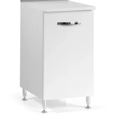 Base cucina 1 anta 40 cm bianco frassinato
