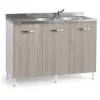 Base cucina sottolavello 3 ante 120 cm olmo