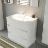 Base porta lavabo 3 cass. con appoggio a terra 84x50x85 cm effetto legno