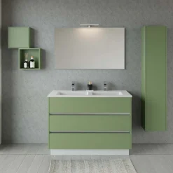 Base porta lavabo 3 cass. con appoggio a terra 120x50x85 cm opaco